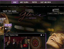 Tablet Screenshot of gloriamovie.com